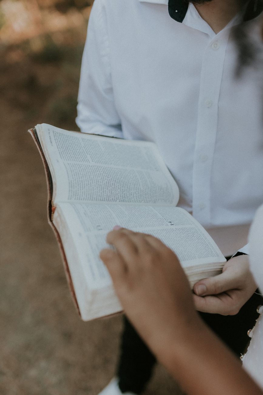 couple holding bible