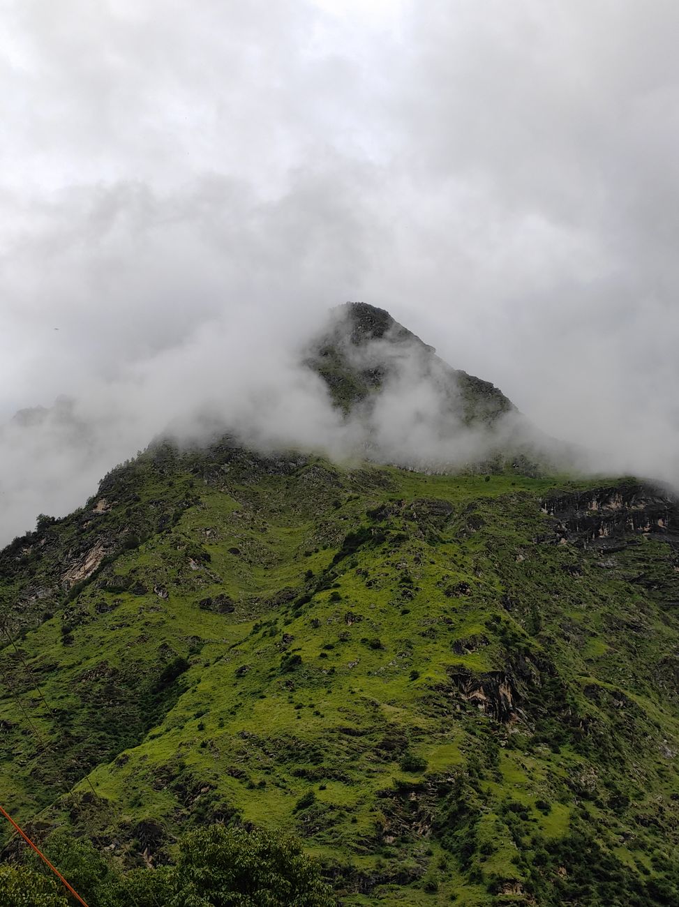 photo of a green mountain