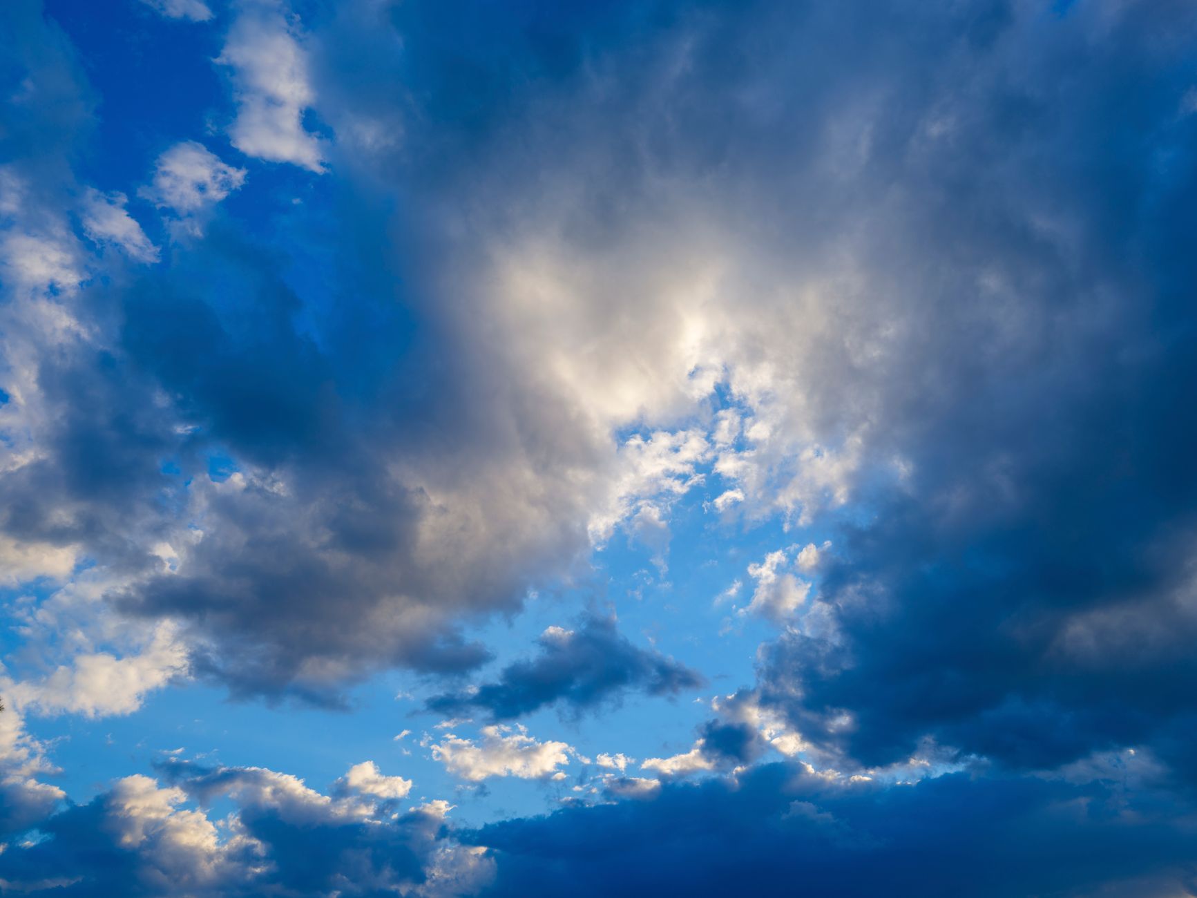 white clouds and blue sky